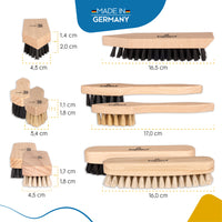 biped Schuhputzset 8-teilig - Schuhbürsten für Glattleder und Wildleder z2463