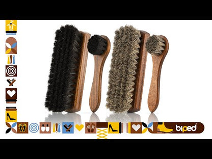 biped 4-teiliges Schuhbürsten Set Classic Edition - Rosshaarbürsten in Geschenkbox z2487