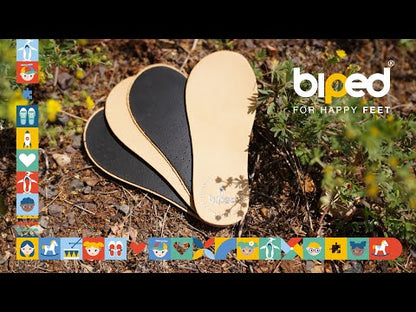 biped 2 Paar Kinder Premium Leder Einlegesohlen mit Aktivkohle Latex z2766