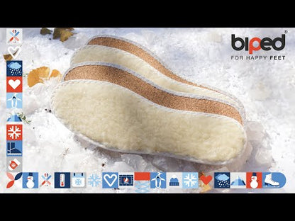 biped 2 Paar Winter Einlegesohlen mit Lammwolle und Kork - gekettelt z2736