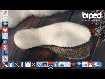biped Premium Lammfellsohlen mit Kork und recyceltem Kautschuk z2791