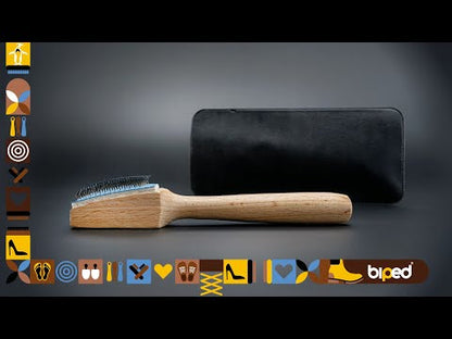biped Tanzschuhbürste aus Holz - Aufraubürste mit Etui z2449