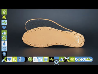 biped 2 Paar Premium Leder Einlegesohlen mit Aktivkohle Latex z2763