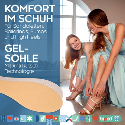 biped Gel Einlagen für Pumps und High Heels z1006
