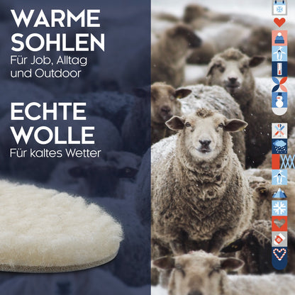 biped 2 Paar extra dicke Lammwoll Sohlen z1015