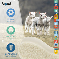 biped 2 Paar Kinder Lammwoll Einlegesohlen, extra dick z1021