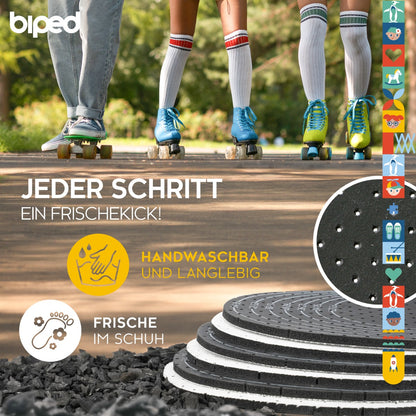 biped 3 Paar Kinder Aktivkohle Latex Einlegesohlen - zuschneidbar z2726