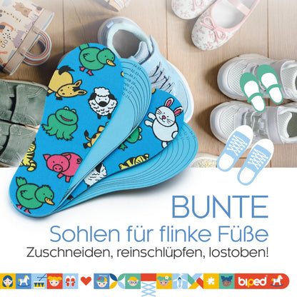 biped 2 Paar Kindersohlen - Weiche Schuheinlagen zum Zuschneiden z2751