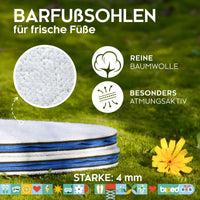 biped 2 Paar Baumwoll-Frotteesohlen mit Aktivkohle z2770