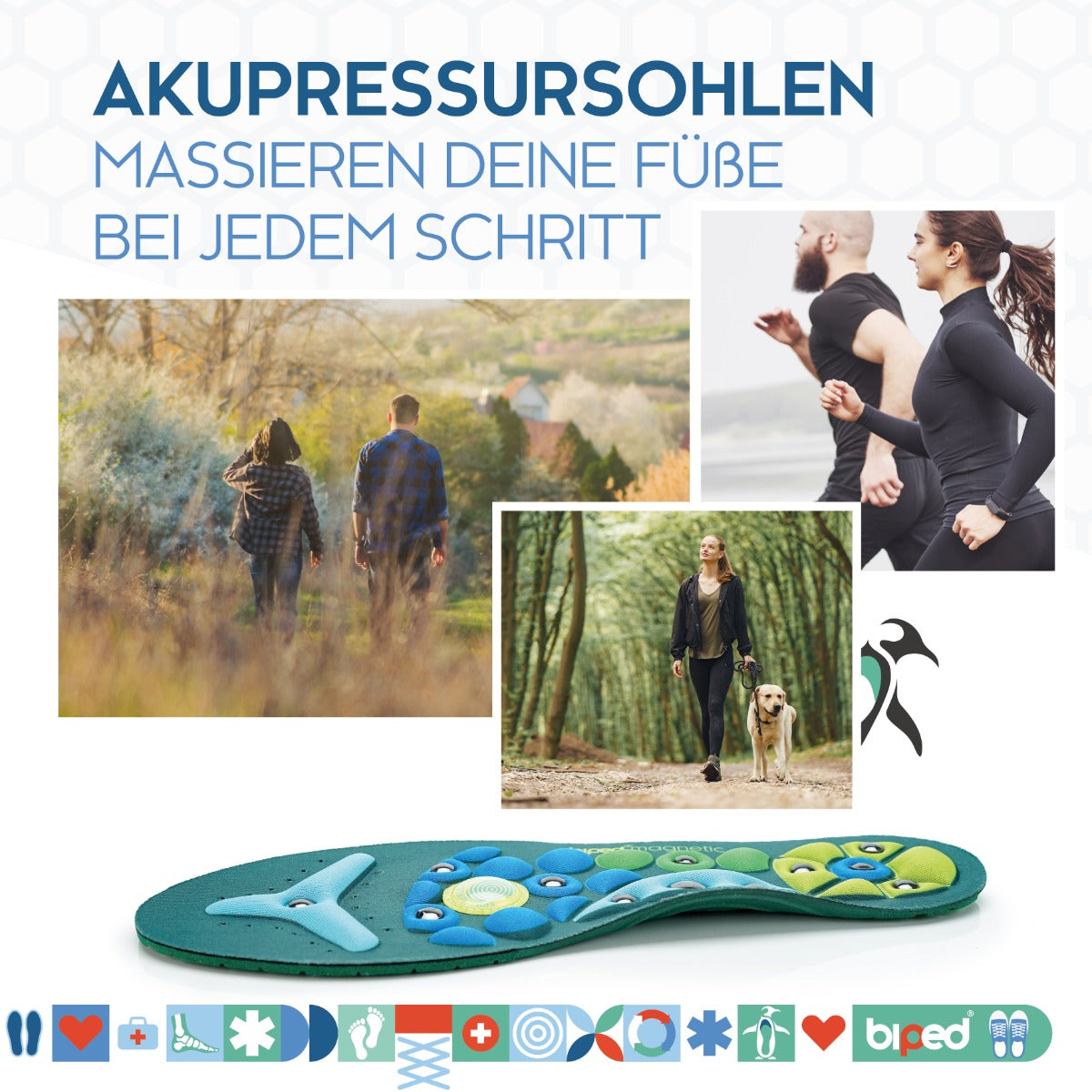 biped Original Magnetic Akupressur Einlegesohlen z2930