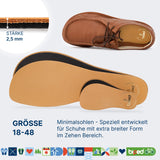 biped minimal sole LEDIGOS - 2 Paar Leder Einlegesohlen - spezielle Form für Barfußschuhe