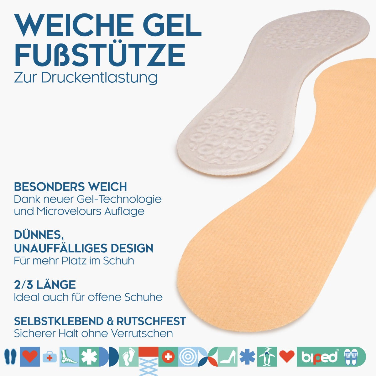 biped Gel Einlagen für Pumps und High Heels z1006