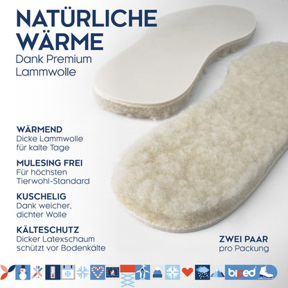 biped 2 Paar extra dicke Lammwoll Sohlen z1015