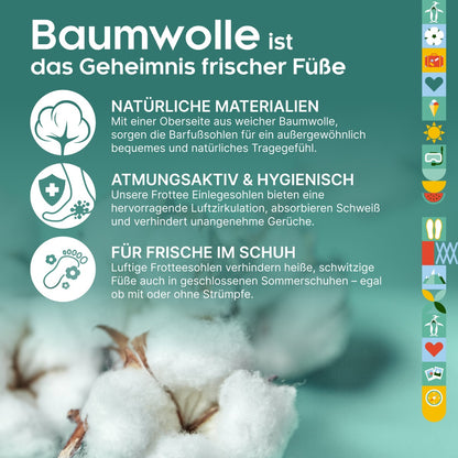 biped 2 Paar Baumwoll-Frotteesohlen z1016