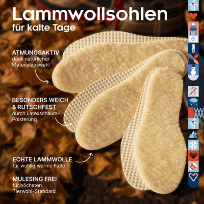 biped 3 Paar Lamm Wollsohlen z2389