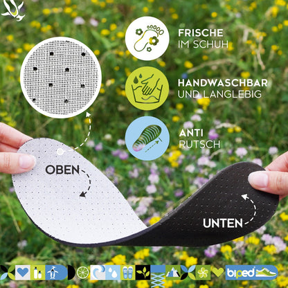 biped 4 Paar Aktivkohle Latex Einlegesohlen z2727