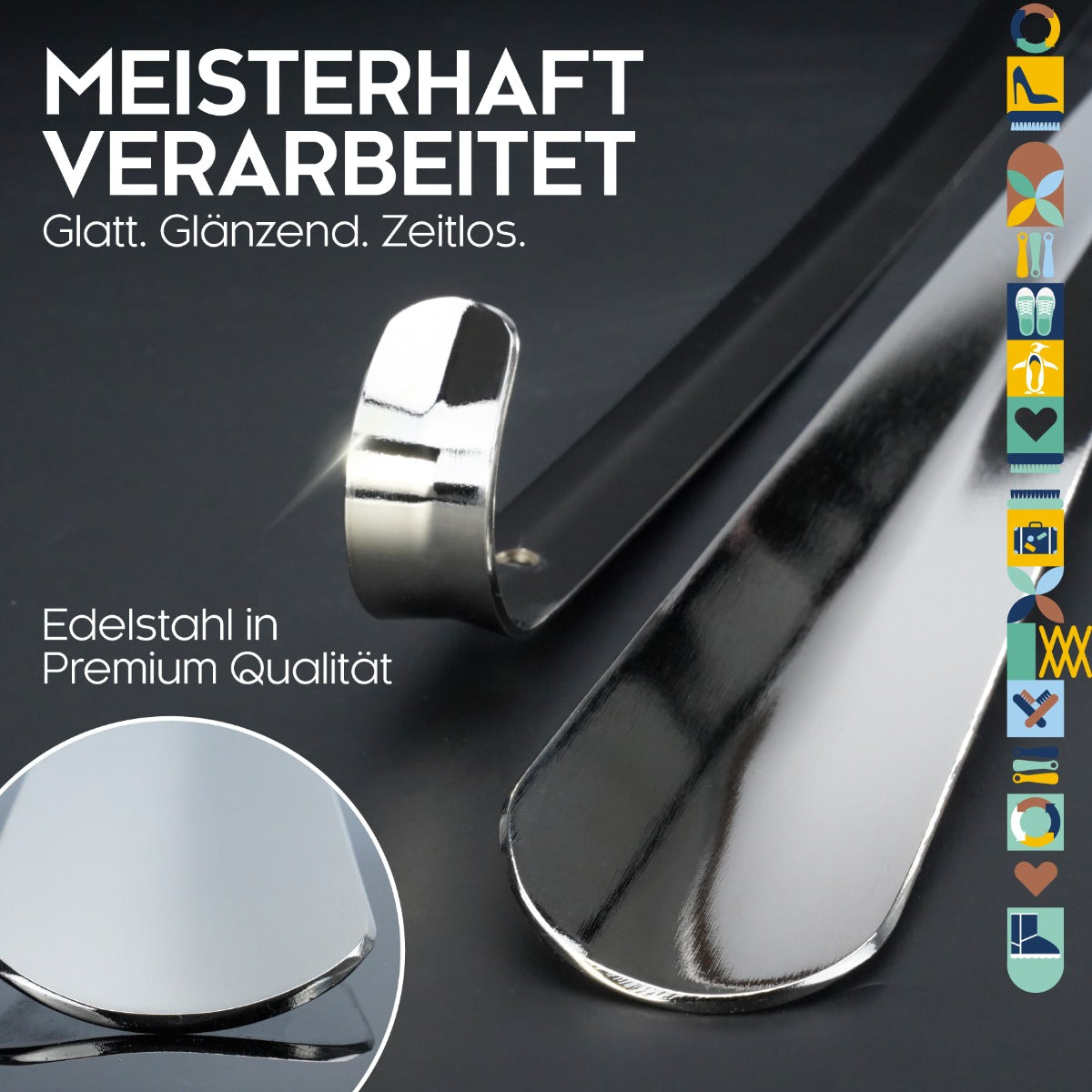 biped Metall Schuhlöffel lang 70 cm z2792