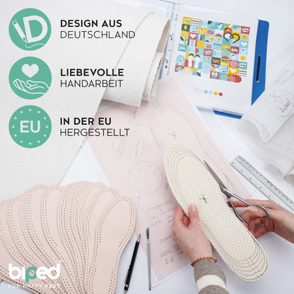 biped 3 Paar Frotteesohlen zum Zuschneiden - Ideal zum Barfußtragen z2028