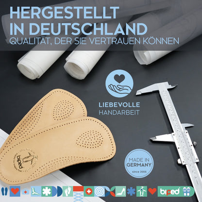 biped Premium Leder Mini Fußbett 2/3 Mittelfußstütze z2225