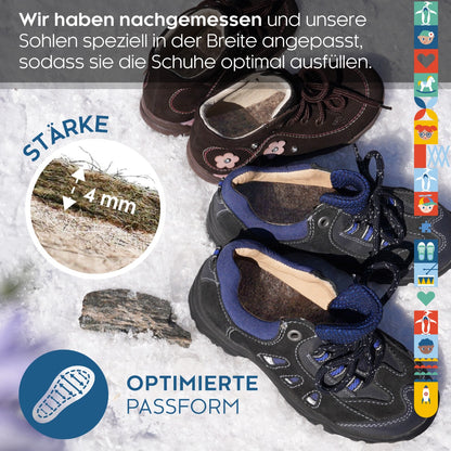 biped 2 Paar Kinder Wollfilz Einlegesohlen z2755