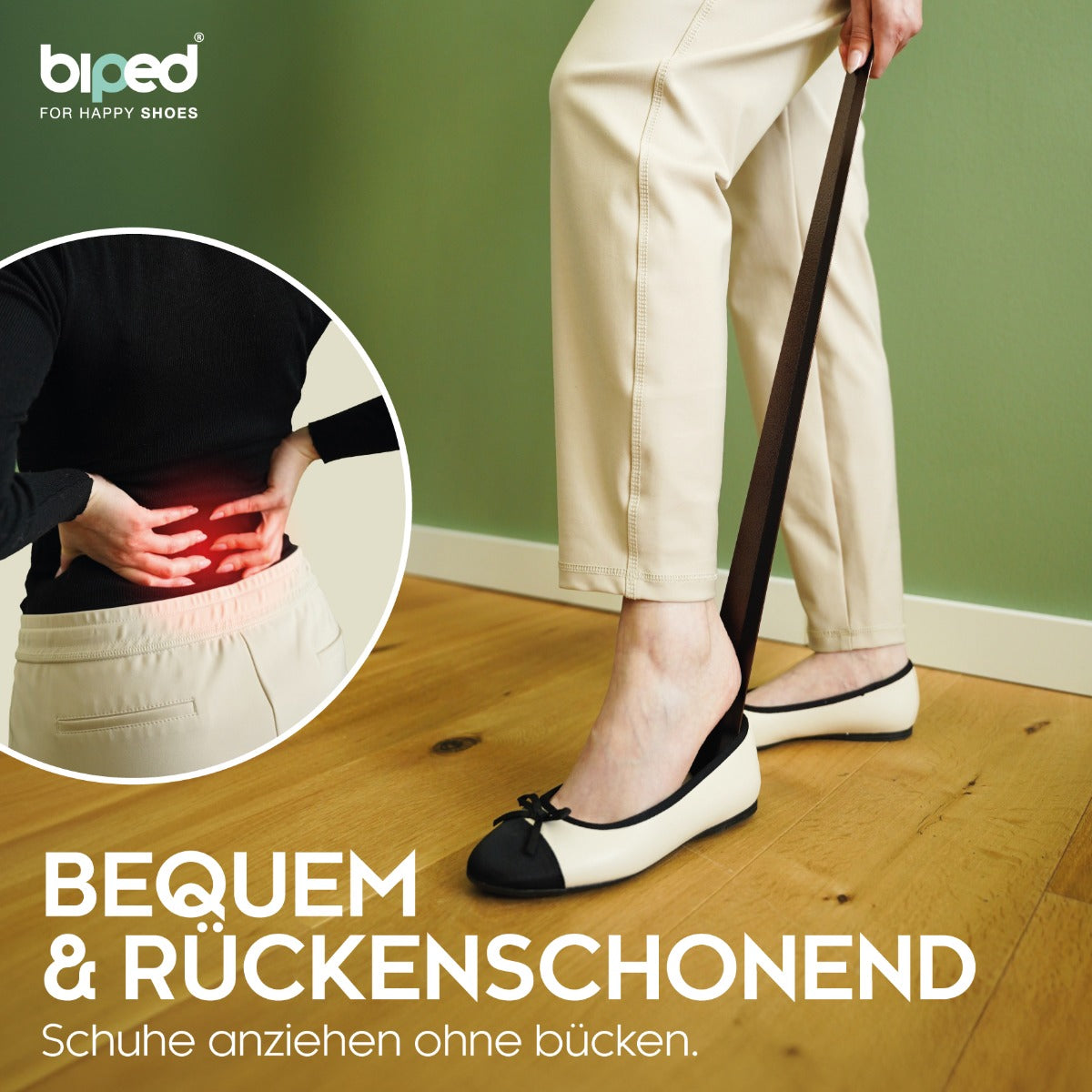 biped Metall Schuhlöffel 66 cm extra lang in Hammerschlag-Optik z2797