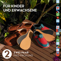 biped minimal sole LEDIGOS - 2 Paar Leder Einlegesohlen - spezielle Form für Barfußschuhe