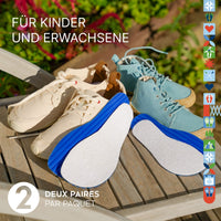 biped minimal sole MANJARIN - 2 Paar Frottee Einlegesohlen - spezielle Form für Barfußschuhe