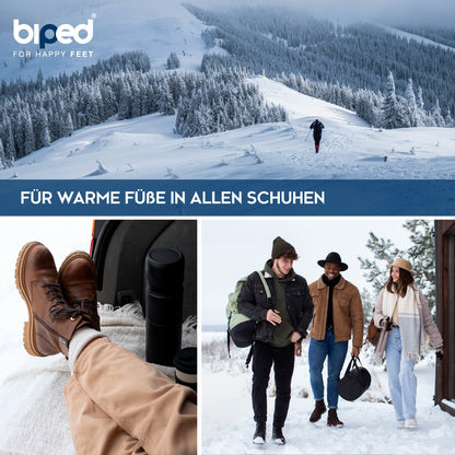 biped 2 Paar Lamm Wollsohlen mit Filz z1004