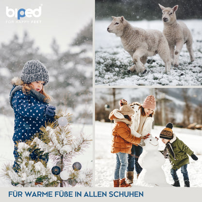 biped 2 Paar Kinder Wollsohlen mit extra dicker Lammwolle und Filz z2690