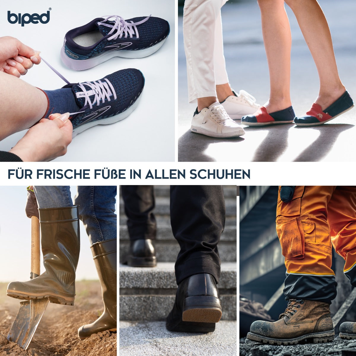 biped 4 Paar Aktivkohle Latex Einlegesohlen z2727