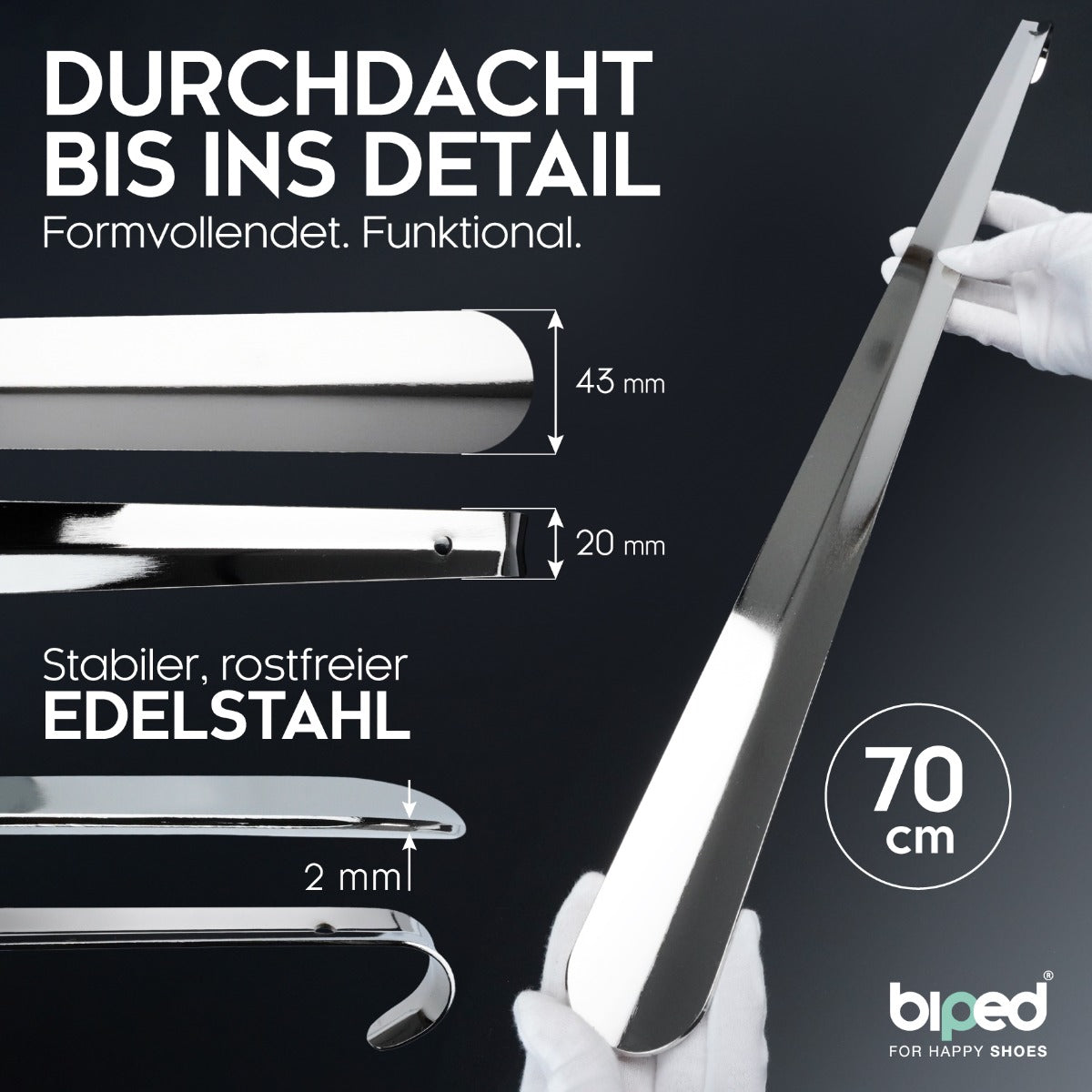 biped Metall Schuhlöffel lang 70 cm z2792