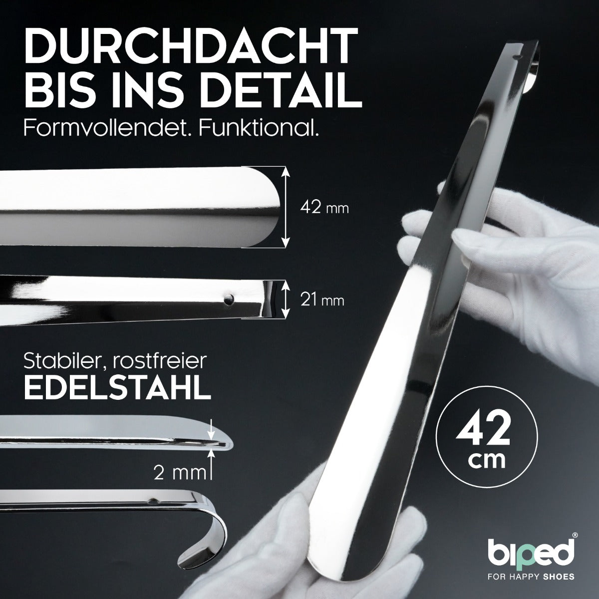 biped Metall Schuhlöffel lang 42 cm z2795