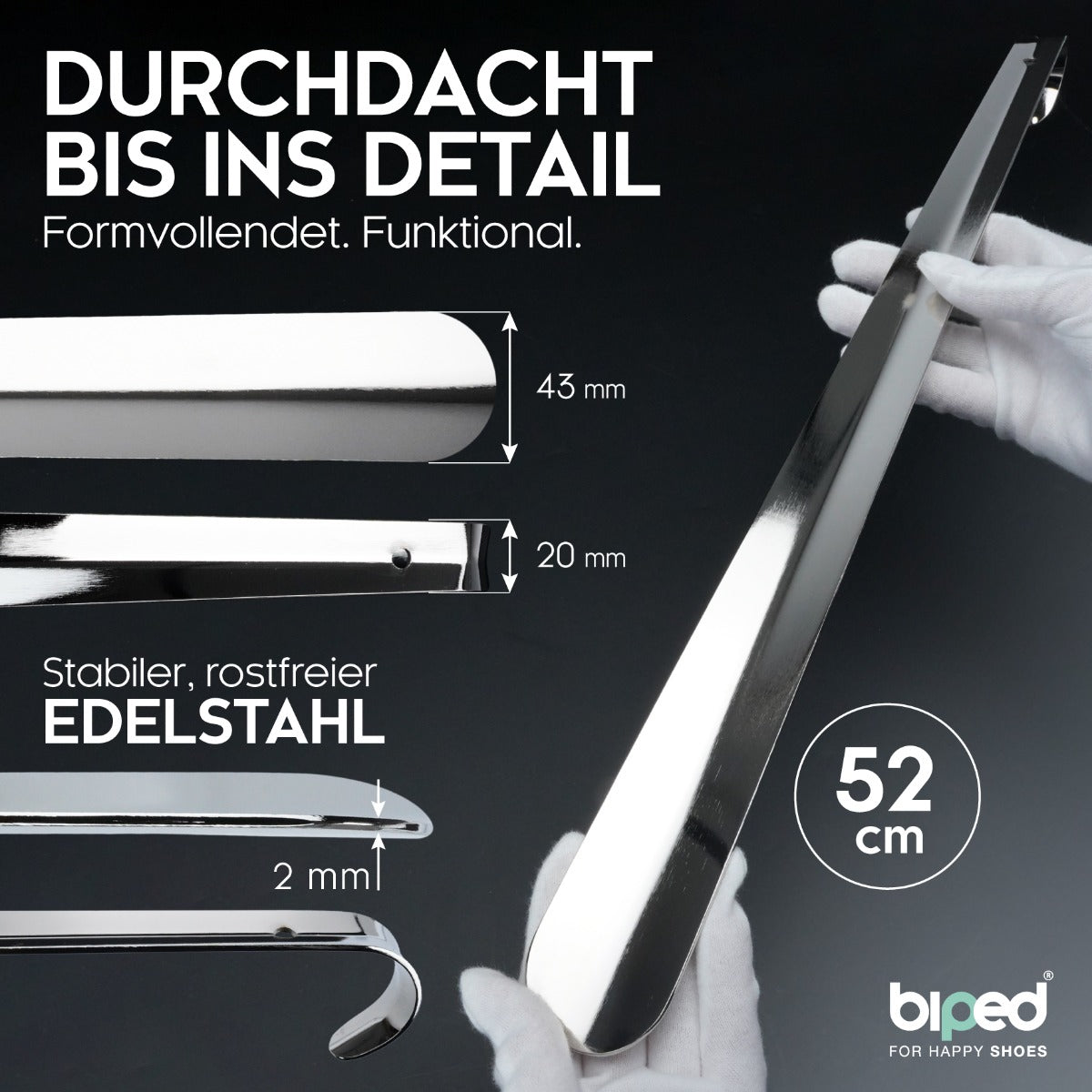 biped Metall Schuhlöffel lang 52 cm z2796