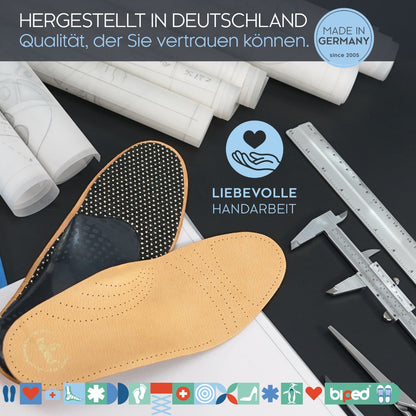 biped Premium Fußbett aus pflanzlich gegerbtem Leder z1706