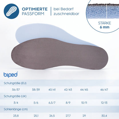 biped 2 Paar Memory Foam Einlegesohlen z2476