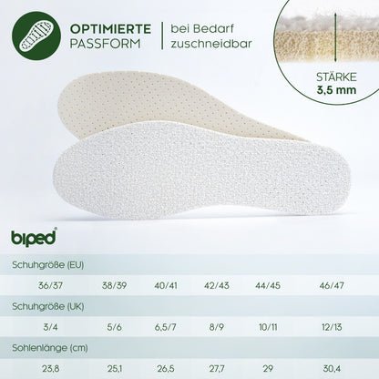 biped 2 Paar Frottee-Einlegesohlen mit dezentem Duft z2774