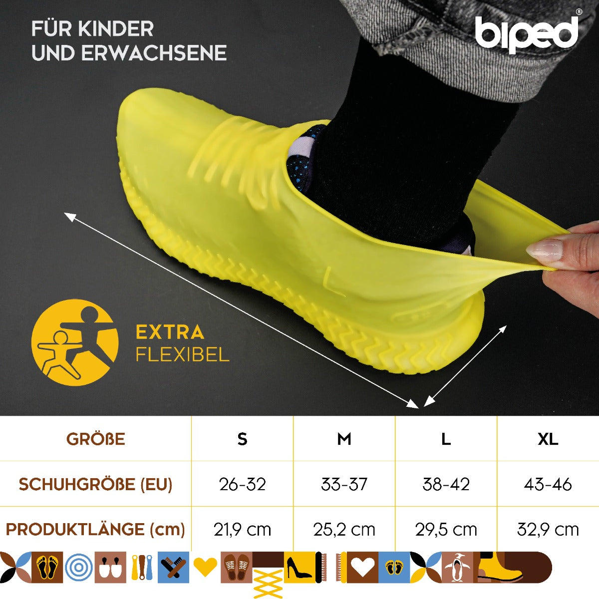 biped 1 Paar Silikon Schuhüberzieher z2924