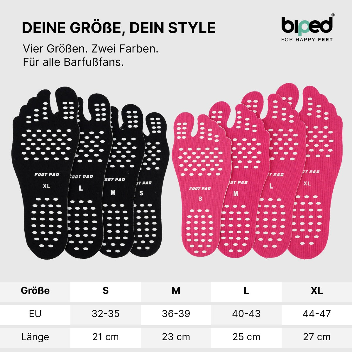 biped 3 Paar BEACH TAPE Barfußsohlen - Klebepads für die Füße z2931
