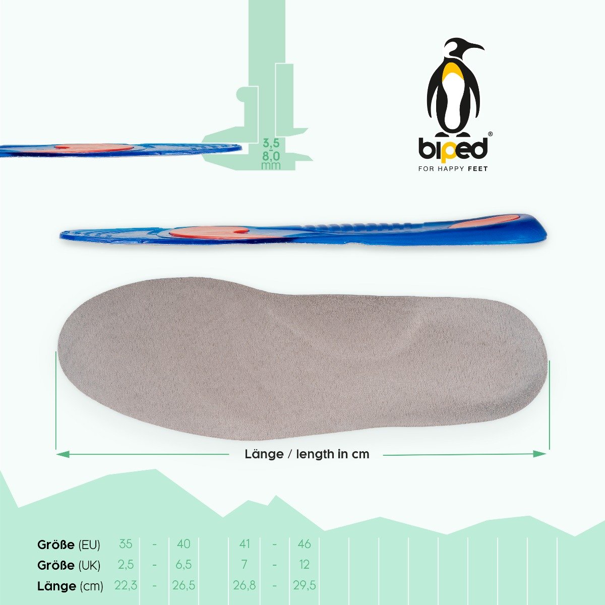 biped Gel Einlegesohle zum Zuschneiden z2752