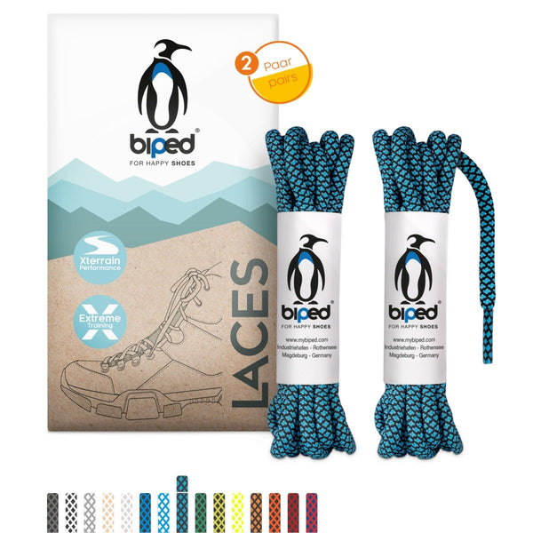 biped LACES 2 Paar bicolor Rope Schnürsenkel rund ø 4,5 mm extra robust z2918