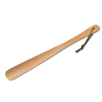 Schuhlöffel aus geöltem Buchenholz mit Lederband 37 cm z1551