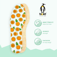 biped 8 Paar Frischesohlen Orange - mit Duft - extra dünn - z1018