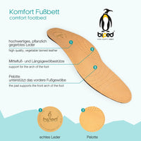 biped Premium Soft Fußbett aus pflanzlich gegerbtem Leder z1719