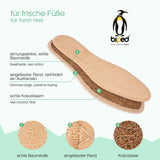 biped 2 Paar Barfußsohlen - Kokos Baumwoll Frotteesohlen z2783