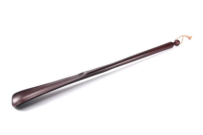 edler Schuhanzieher Schuhlöffel aus Rosenholz mit Lederband  54 cm z1393
