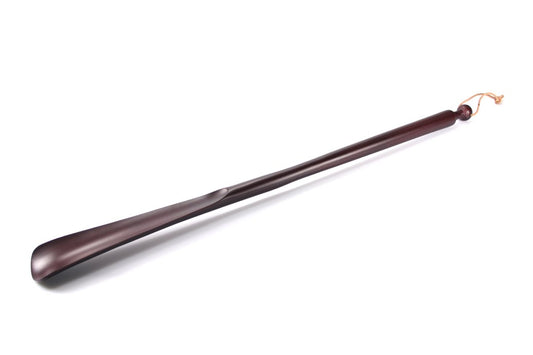 edler Schuhanzieher Schuhlöffel aus Rosenholz mit Lederband  54 cm z1393