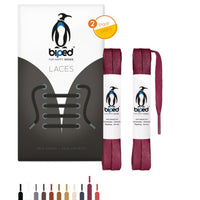 biped LACES 2 Paar gewachste Schnürsenkel aus Baumwolle flach 7 mm z2916