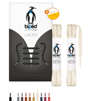 biped LACES 2 Paar gewachste Schnürsenkel aus Baumwolle flach 7 mm z2916