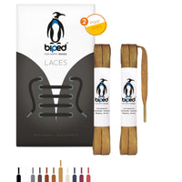 biped LACES 2 Paar gewachste Schnürsenkel aus Baumwolle flach 7 mm z2916