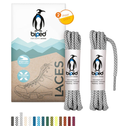 biped LACES 2 Paar bicolor Rope Schnürsenkel rund ø 4,5 mm extra robust z2918